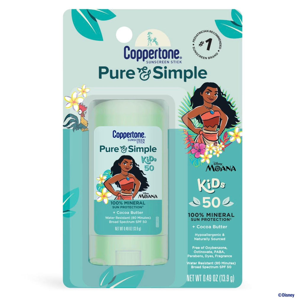 Coppertone Pure & Simple Kids SPF 50 - Moana Sunscreen Stick