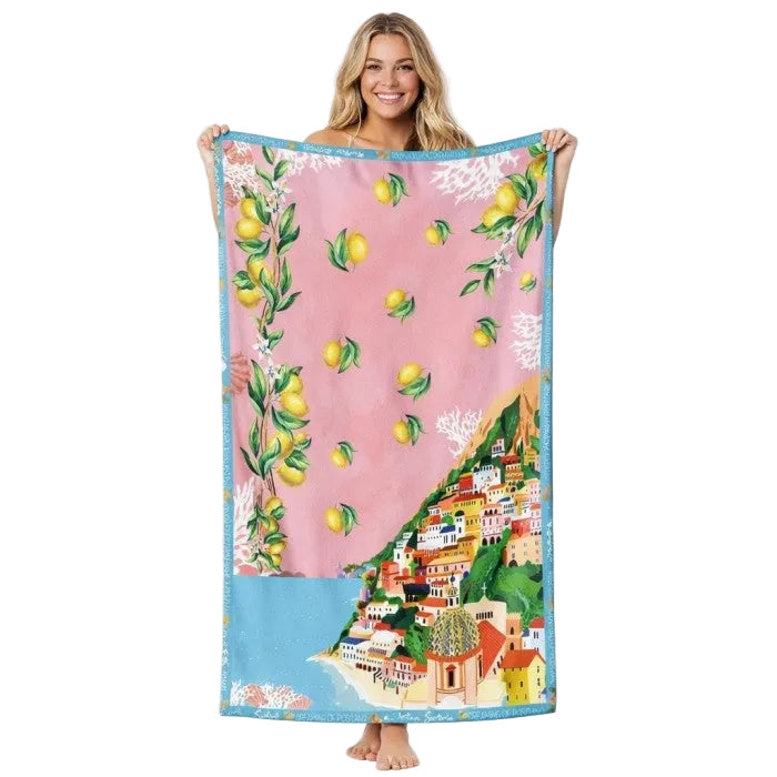 Antica Sartoria Positano Lemon Beach Towel 🍋