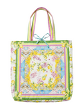 Antica Sartoria Floral Lemon Garden Beach Tote Bag 🌸