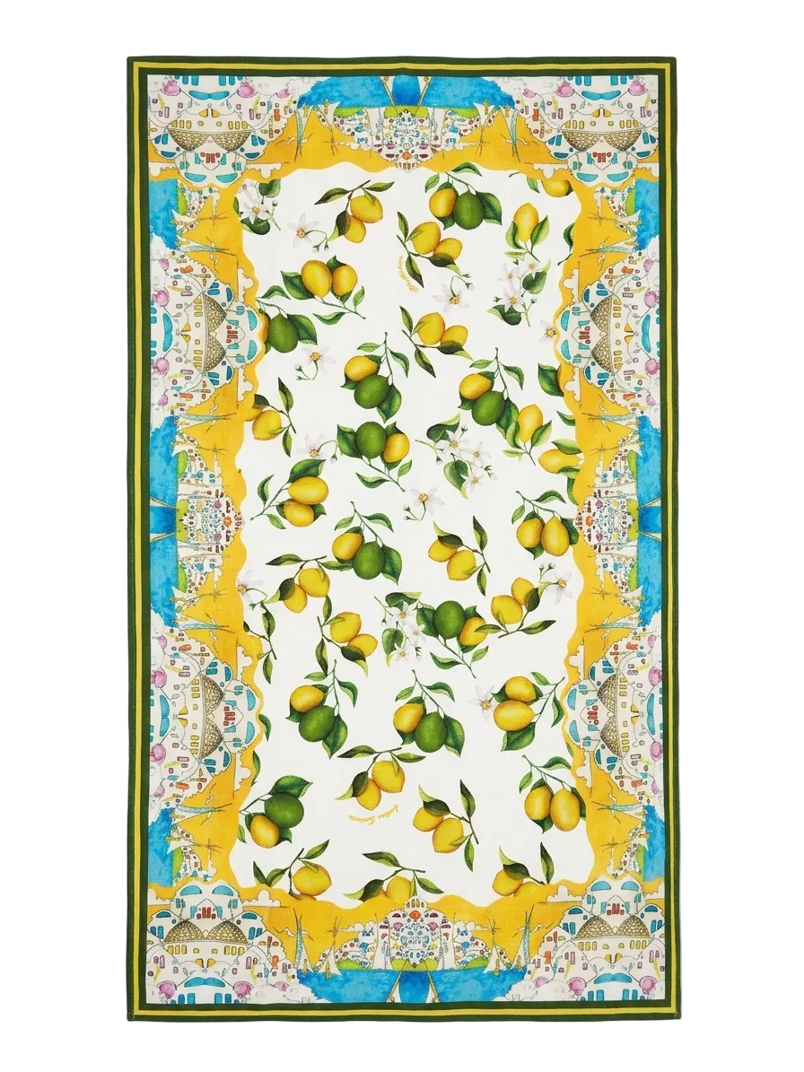 Antica Sartoria Lemon Garden Beach Towel 🍋