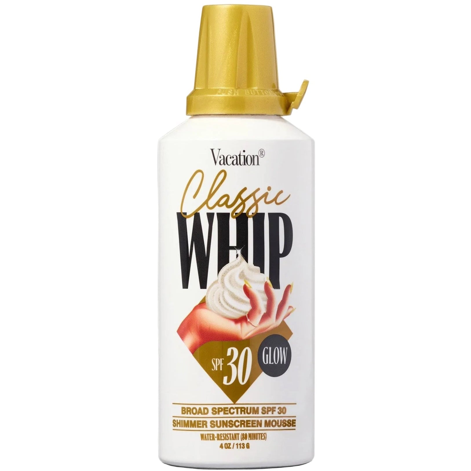 Vacation Classic Whip Glow SPF 30 Shimmer Sunscreen Mousse ✨