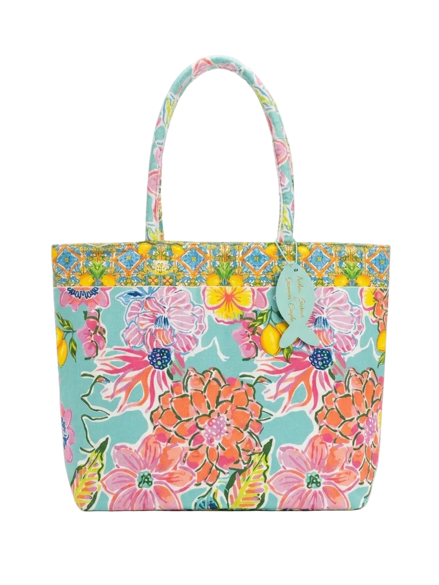 Antica Sartoria Tropical Floral Beach Tote Bag 🌸
