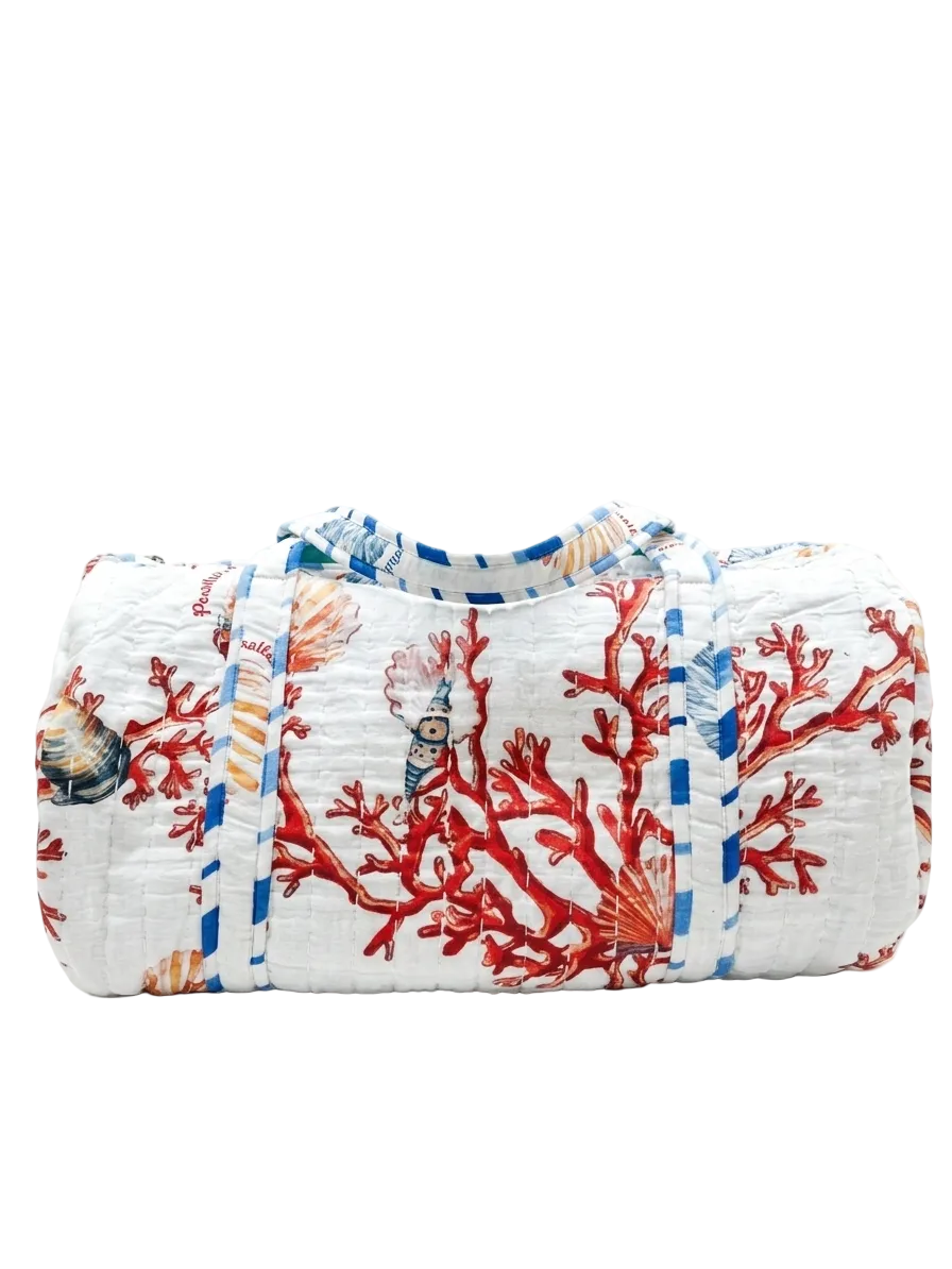 Antica Sartoria Coral & Seashells Quilted Duffle Bag 🪸
